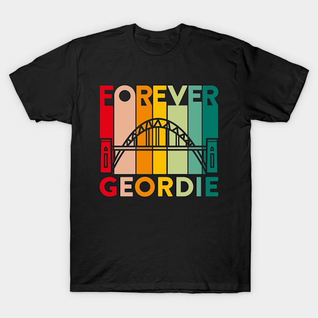 Forever Geordie | Newcastle Geordie Toon Army Vintage Sunset T-Shirt by Rixta Tees